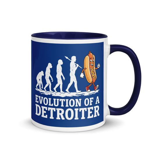 EVOLUTION OF A DETROITER CONEY DOG MUG