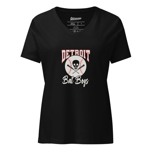 DETROIT BAT BOYS WOMEN'S RELAXED V-NECK T-SHIRT