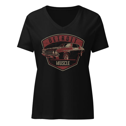 DETROIT MUSCLE WOMEN'S V-NECK T-SHIRT